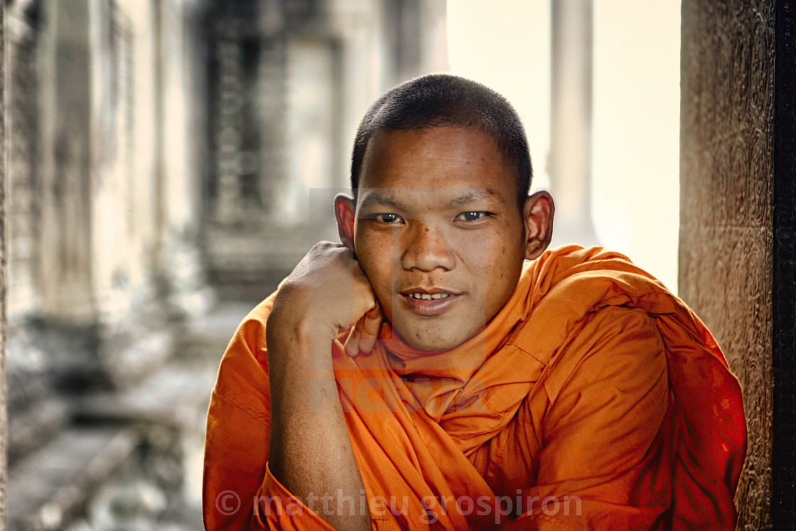 "portrait of a monk" stock image