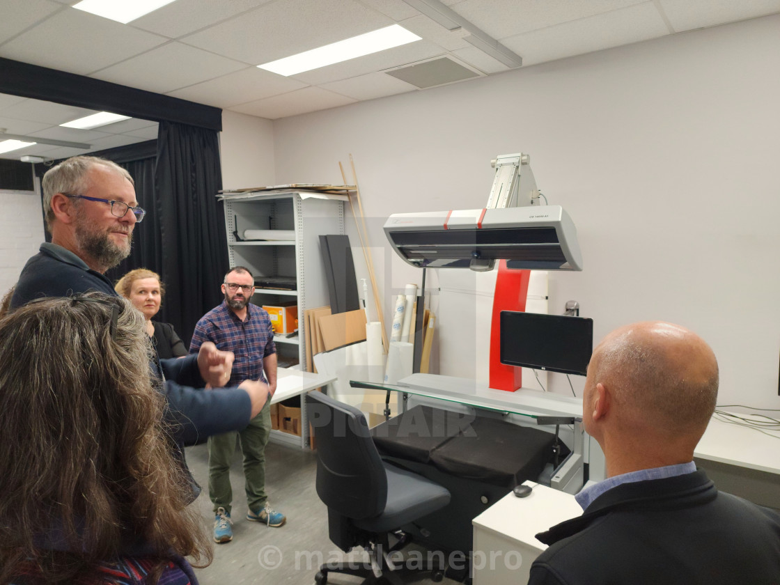 "Hospital staff in the printing studio" stock image