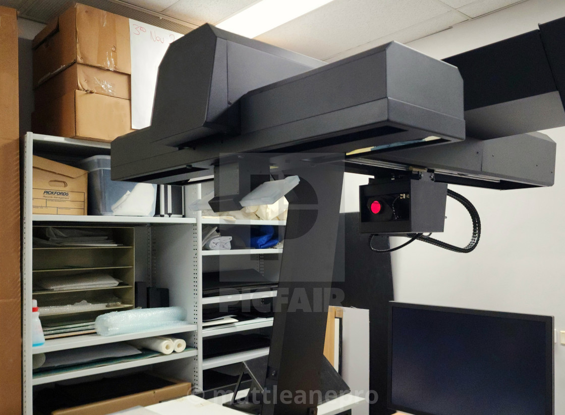"Supercomputer scanner with printing paper" stock image