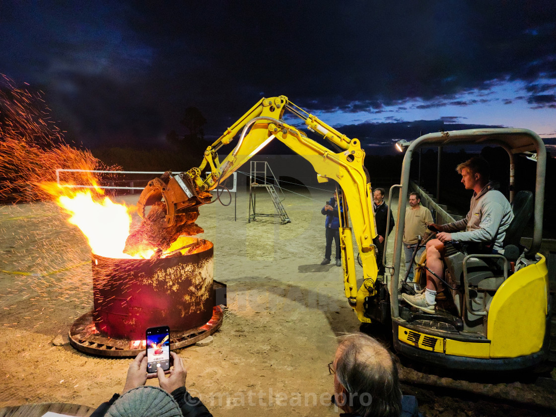 "Farm mechanics at sports event" stock image