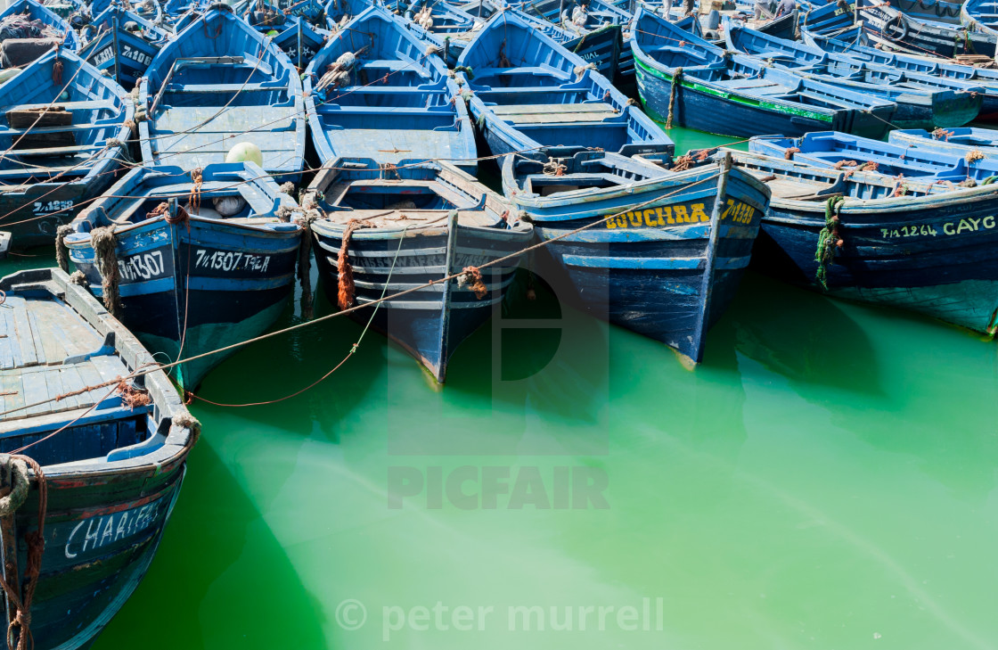 "Blue Boats" stock image