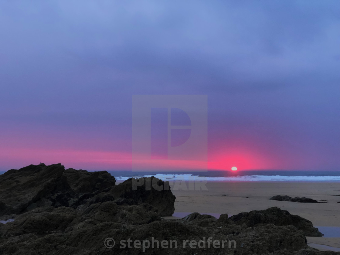 "Fistral Beach" stock image