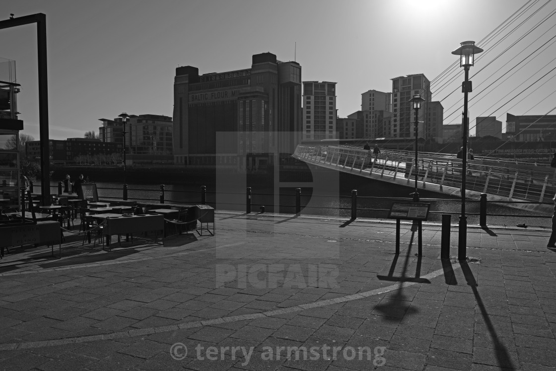 "Baltic flour mill newcastle in black and white" stock image