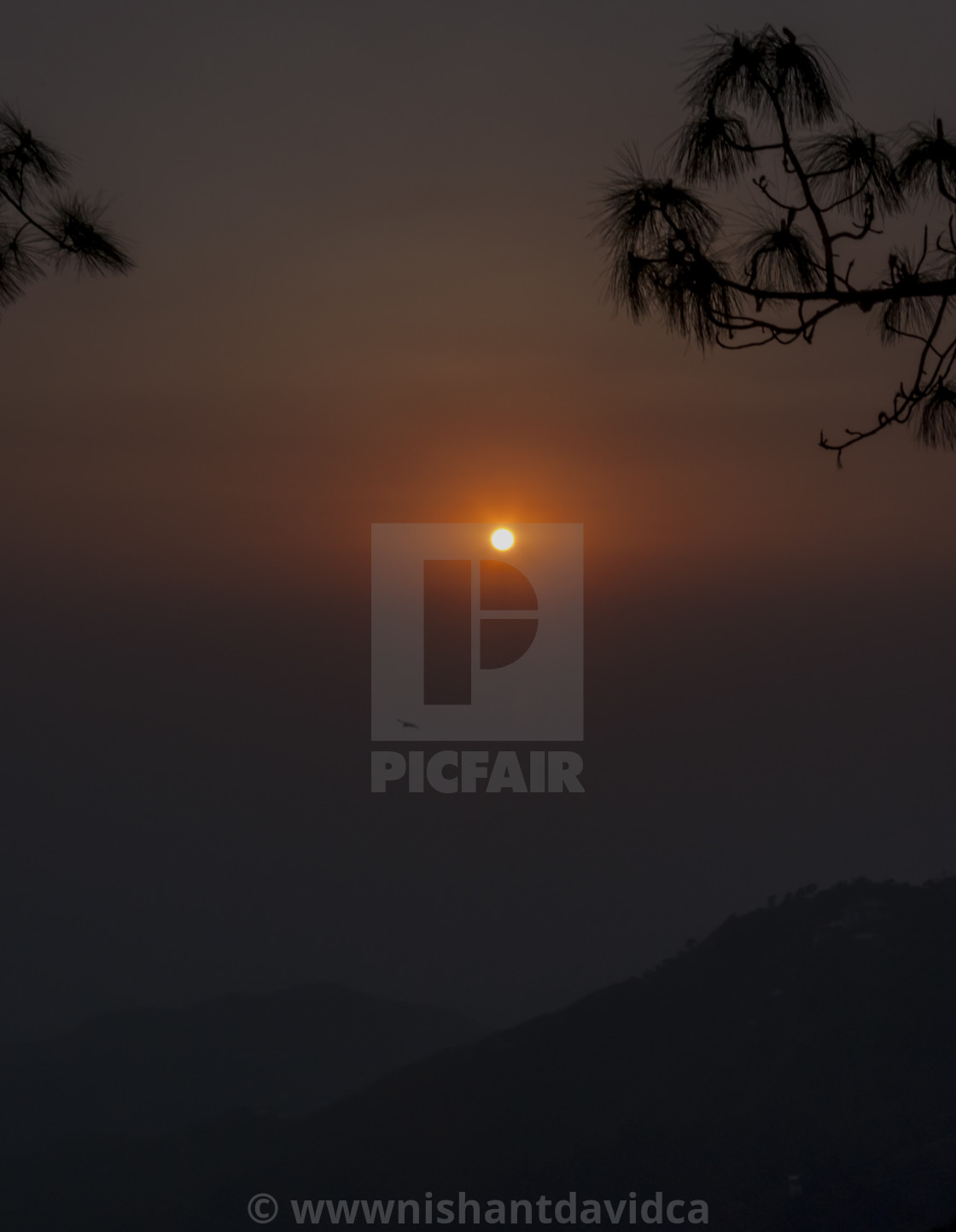 "The Sun Set Point, Kasauli" stock image