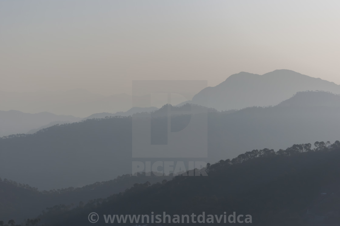 "The Misty Mountains" stock image