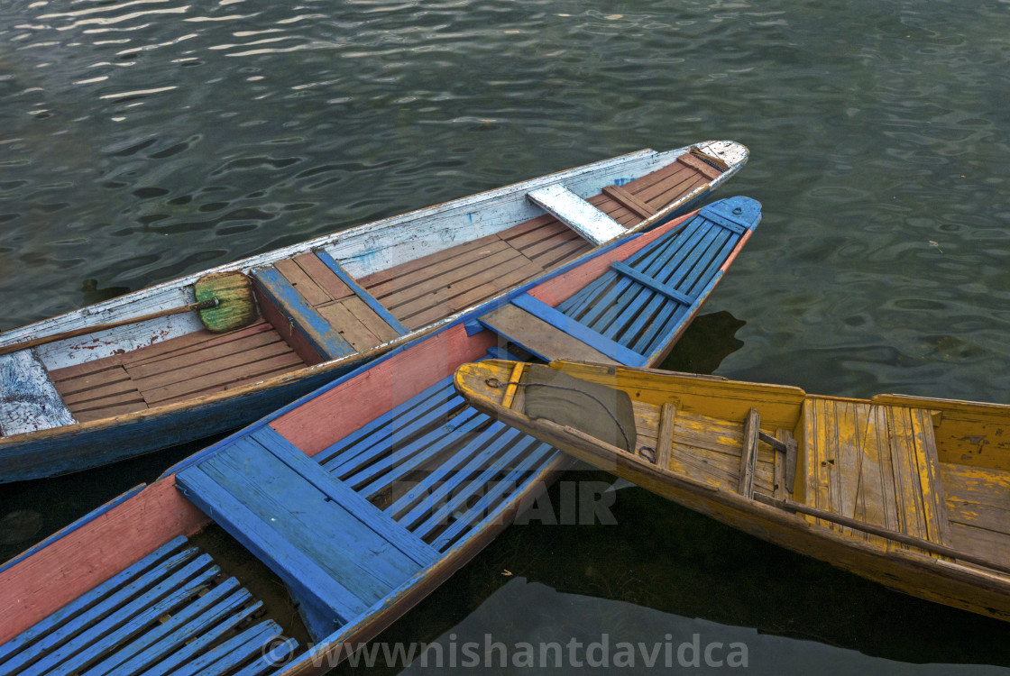 "Shikara Boats at Dal Lake, Srinagar" stock image