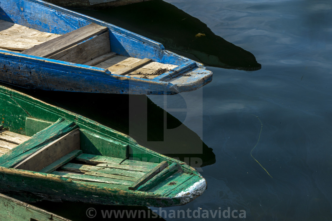 "Shikara Boats at Dal Lake, Srinagar" stock image