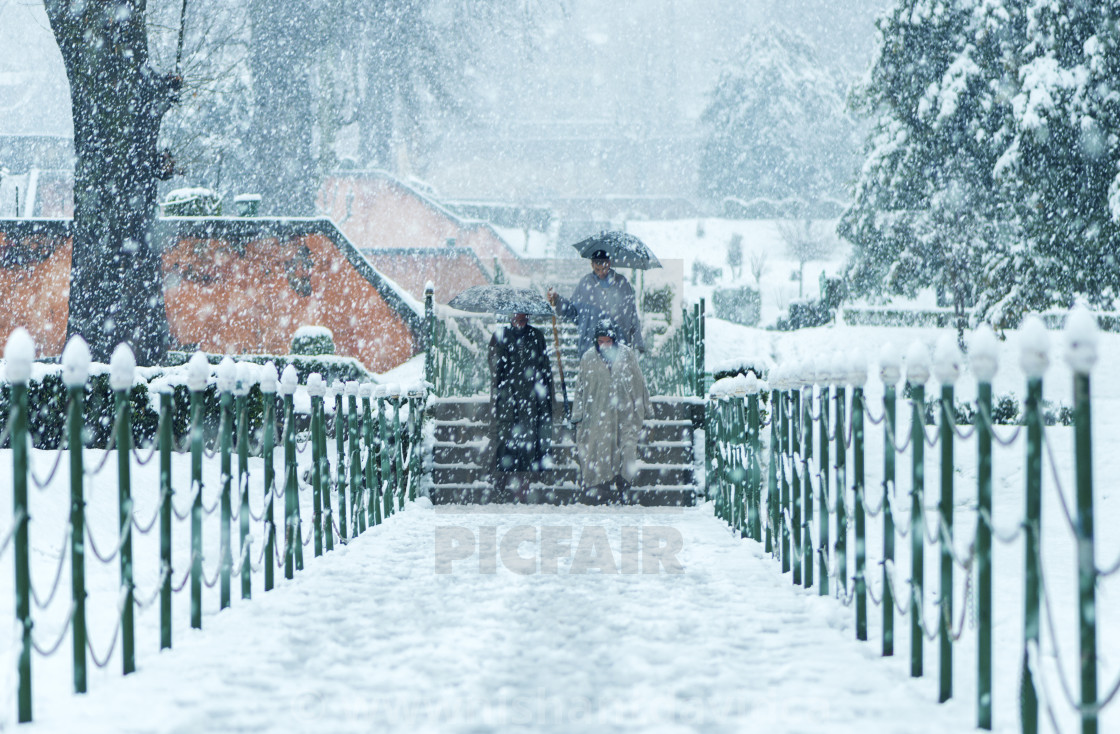 "Walking In The Winter Wonderland" stock image