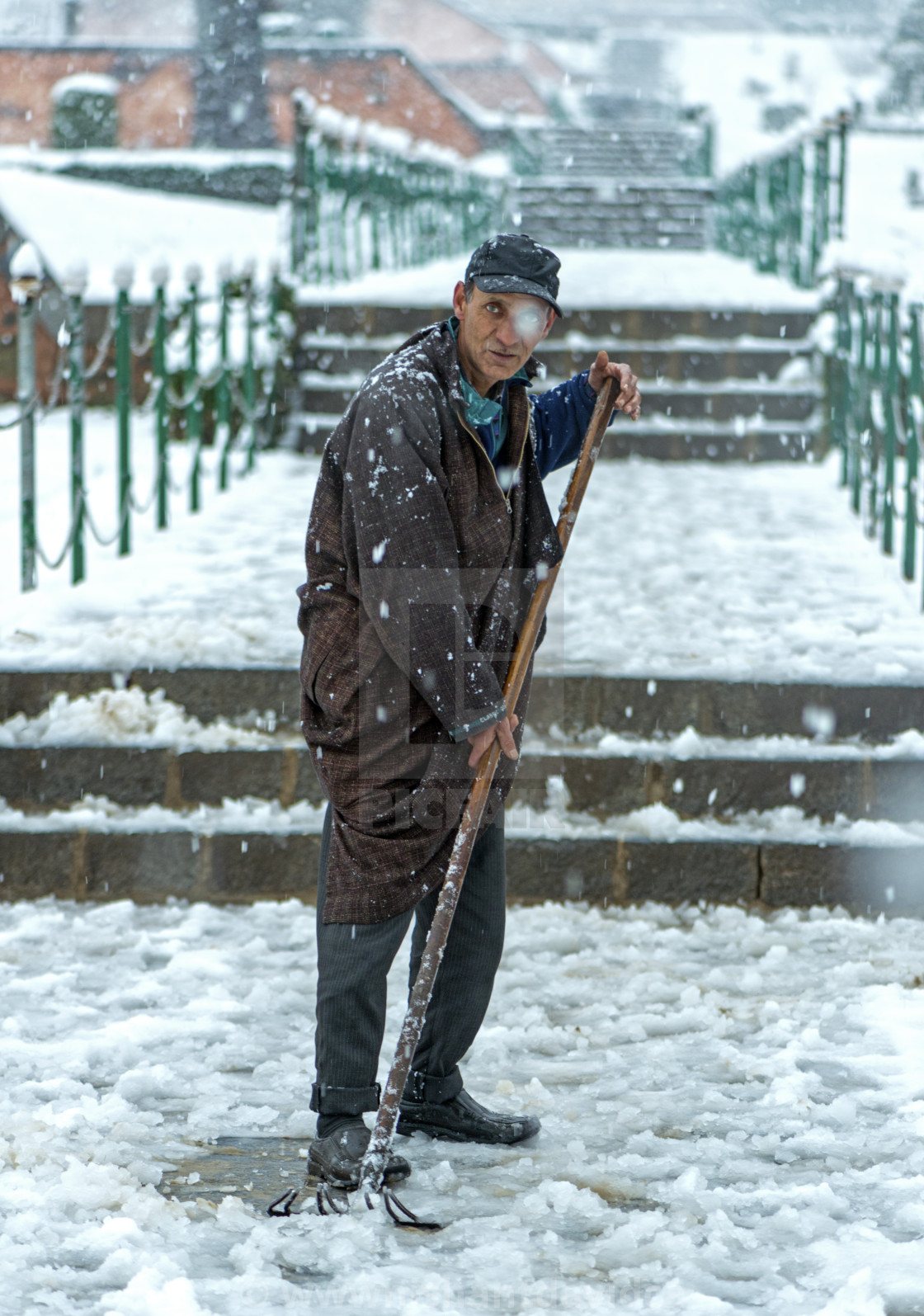 "The Snow Cleaner" stock image