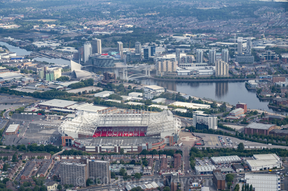 Aerial Photo Manchester United Old Trafford Stadium License Download Or Print For 30 00 Photos Picfair