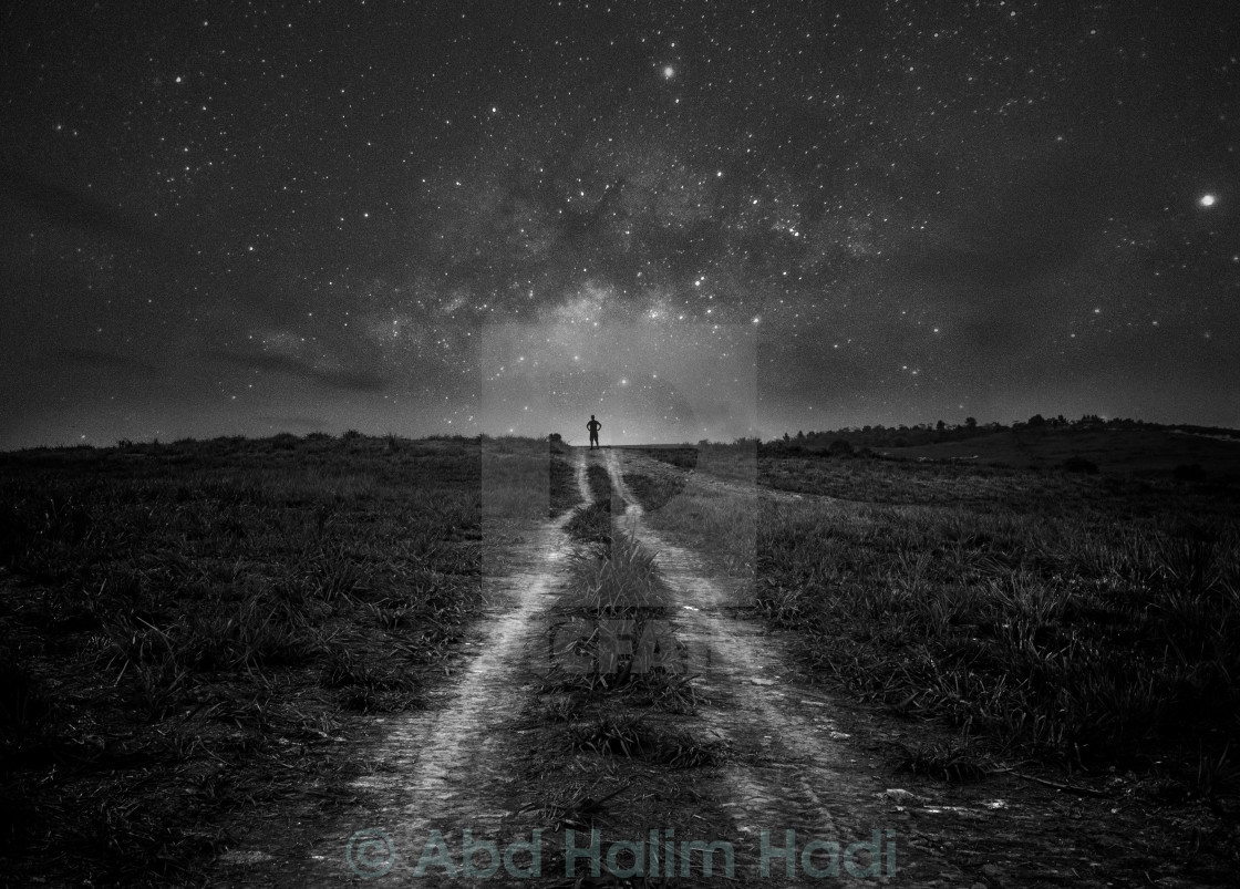 "Path to the milkyway" stock image