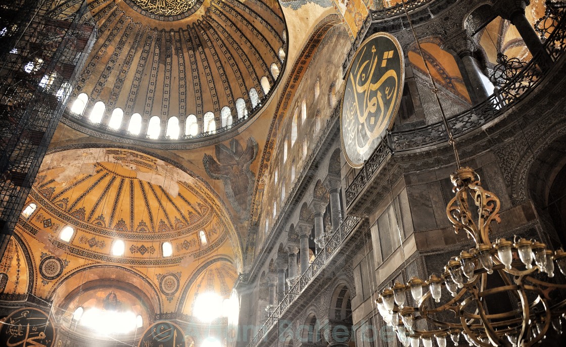 "Inside Hagia Sophia" stock image