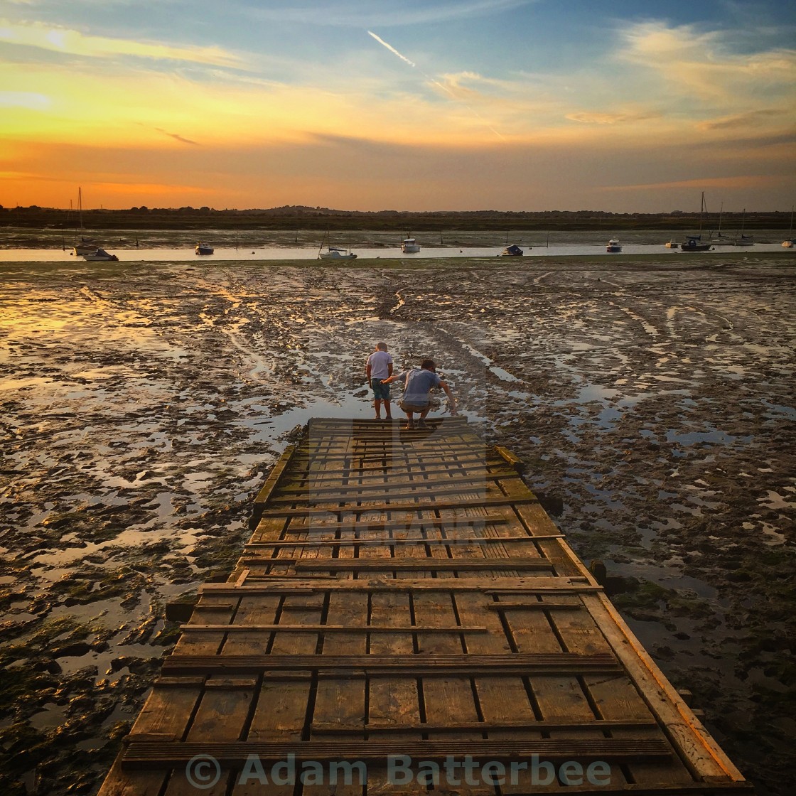 "Mersea sunset" stock image