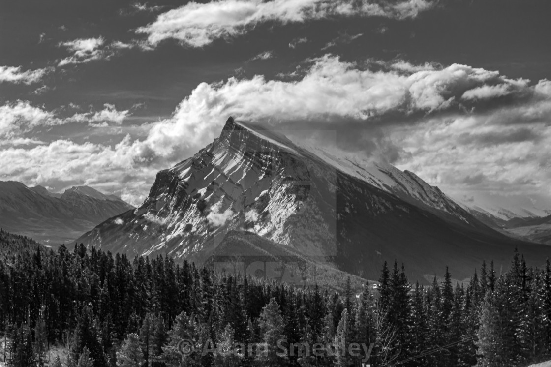 "Mount Rundle cutting clouds" by Adam Smedley - $7.72 "Mount Rundle cutting clouds" stock image
