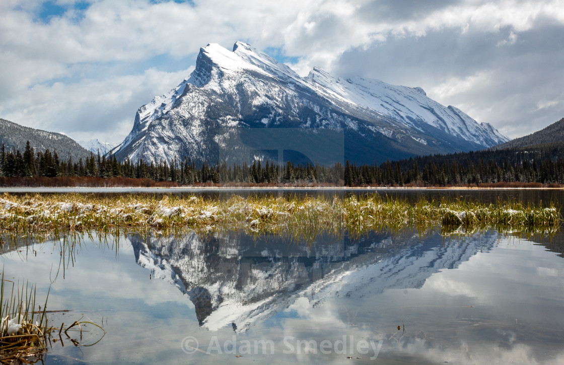 "Reflecting at the Vermillion Lakes" by Adam Smedley - $7.72 "Reflecting at the Vermillion Lakes" stock image
