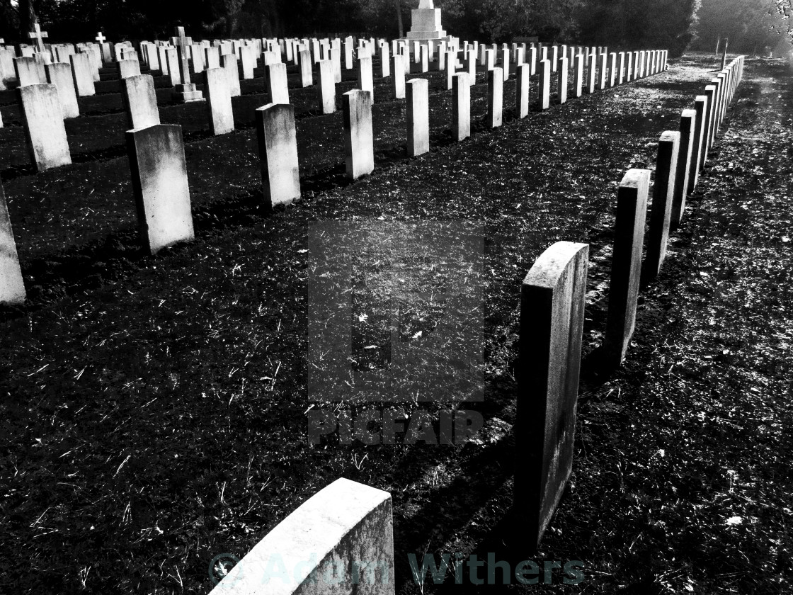 "Military Headstones" by Adam Withers - £3.72 "Military Headstones" stock image