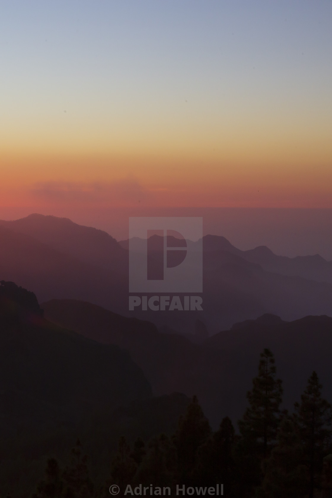 "Sunset's Gradient" stock image