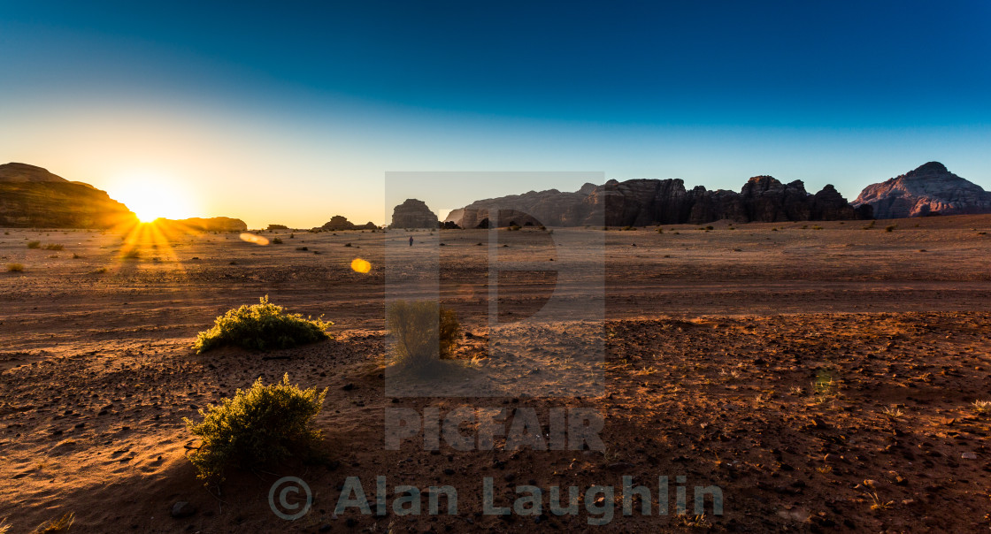 "Wadi Ram Sunrise" stock image