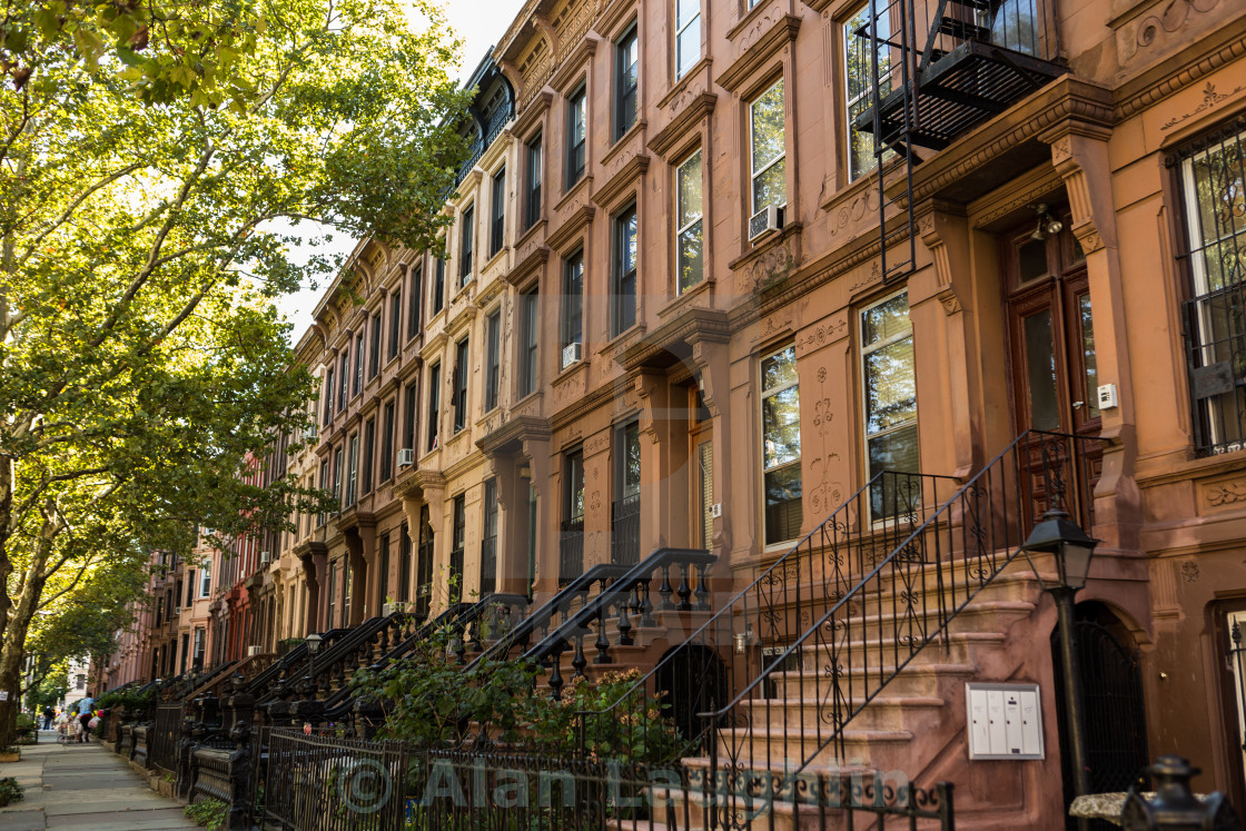 "Brooklyn Brown Stone Buildings" stock image