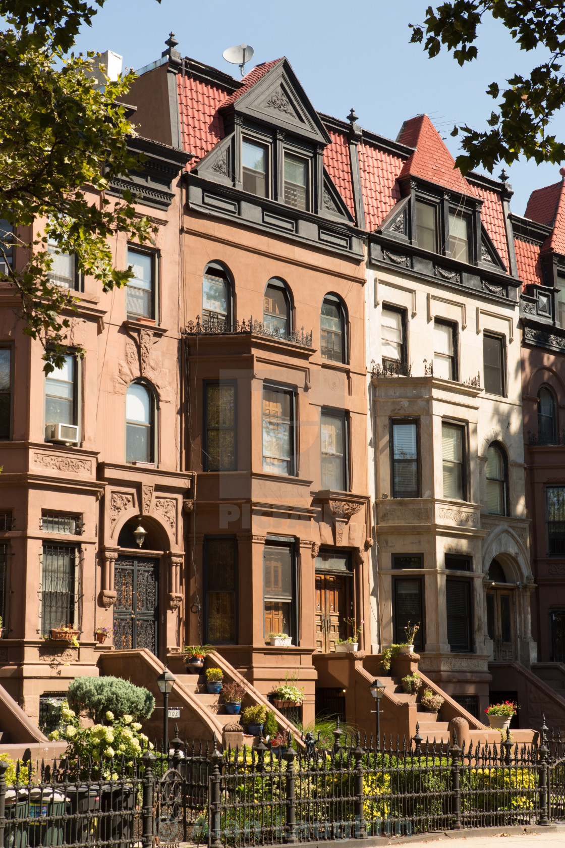 "Brooklyn Brown Stone Buildings" stock image