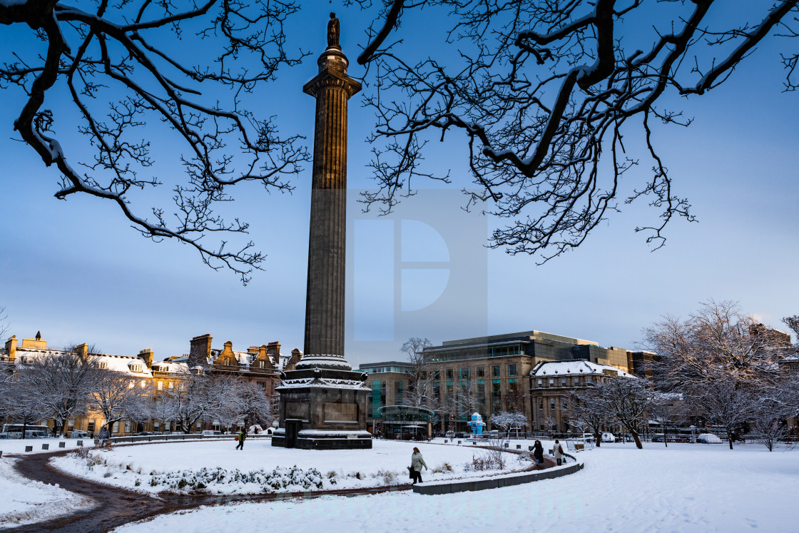 "St Andrew's Square in snow" stock image