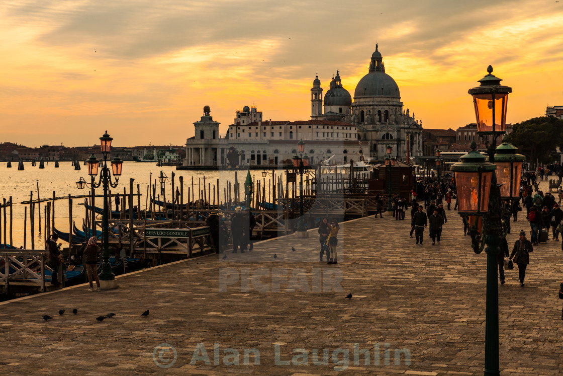 "Riva degli Schiavon sunset" stock image