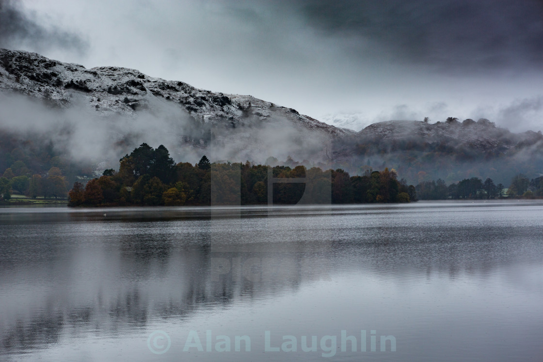 "Grasmere Water first snow" stock image