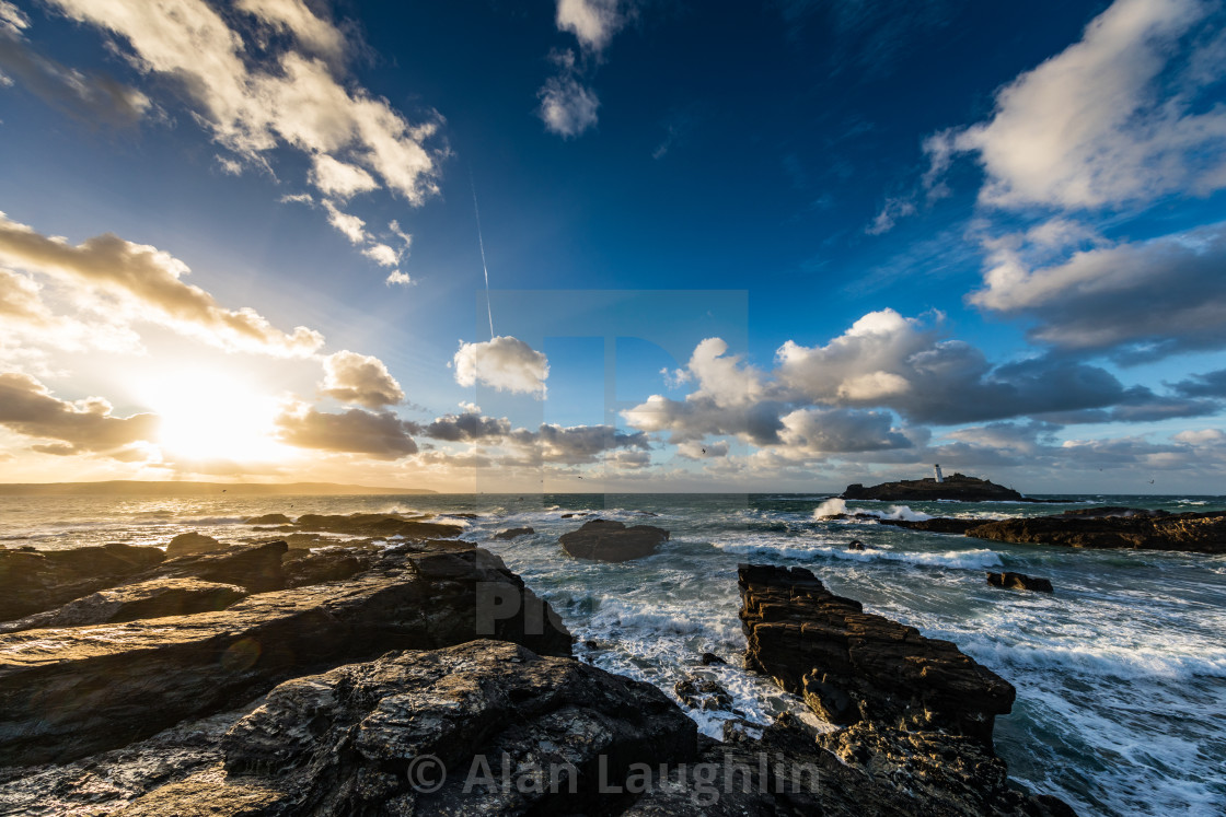 "Cornish Sunset" stock image