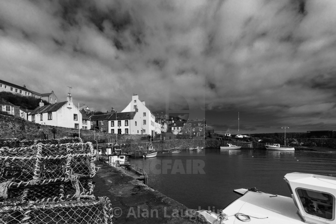 "Crail harbour Fife" stock image