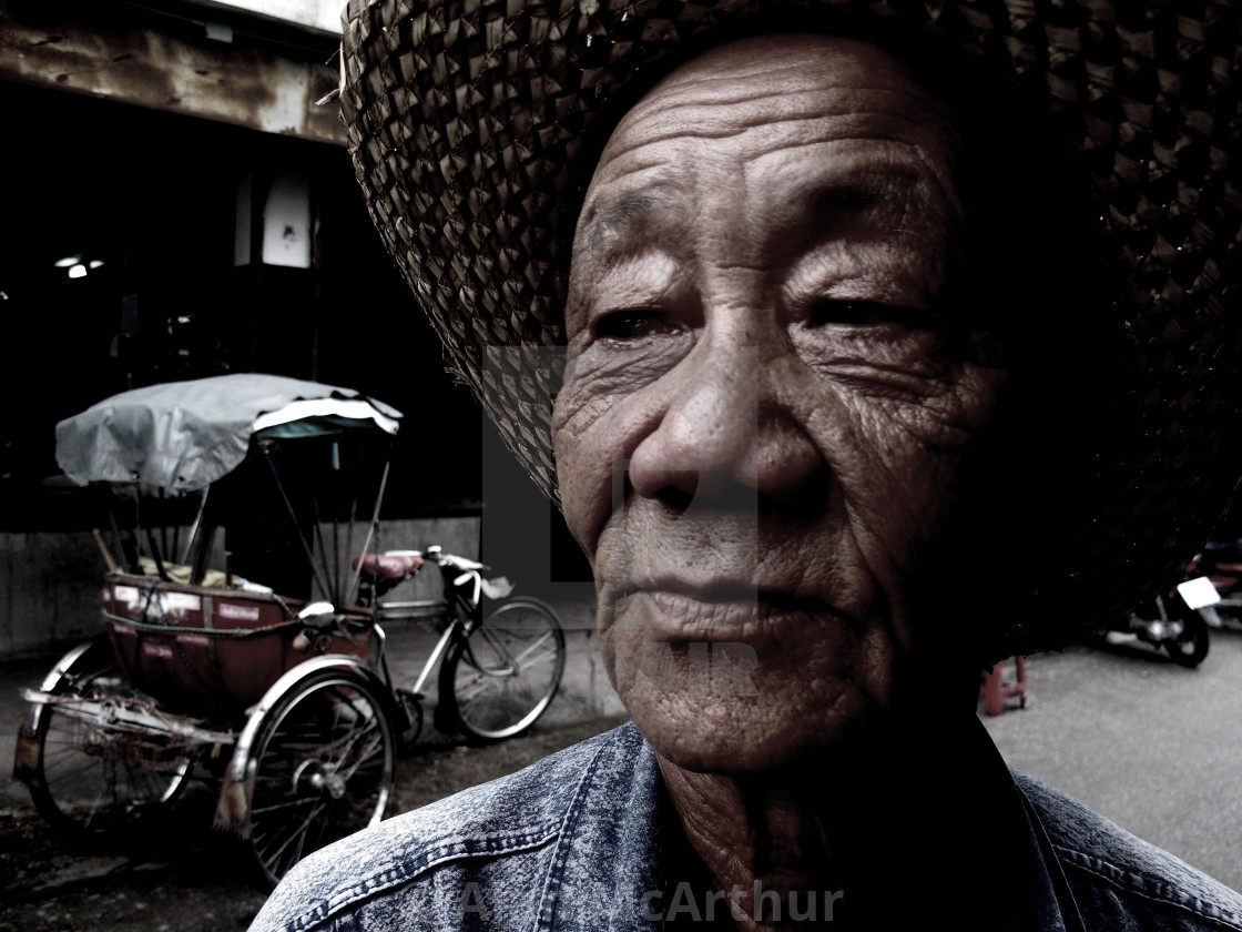"Rickshaw Taxi Man" by Alan McArthur - $77.88 "Rickshaw Taxi Man" stock image