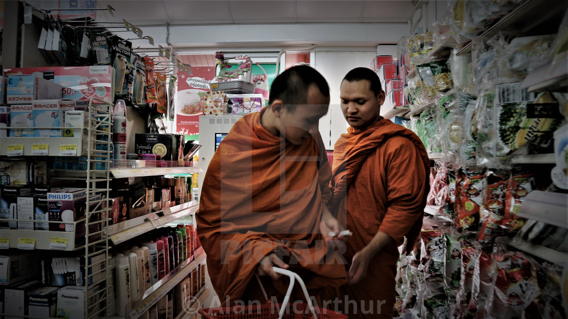 "Contemporary Buddhist Monks" by Alan McArthur - $76.83 "Contemporary Buddhist Monks" stock image