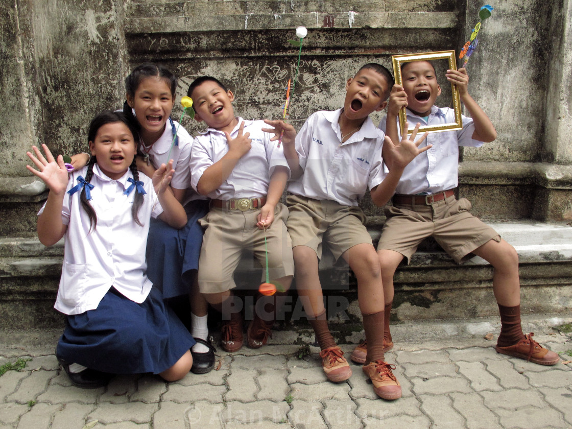 "Burmese Refugee kids at school" by Alan McArthur - $76.83 "Burmese Refugee kids at school" stock image