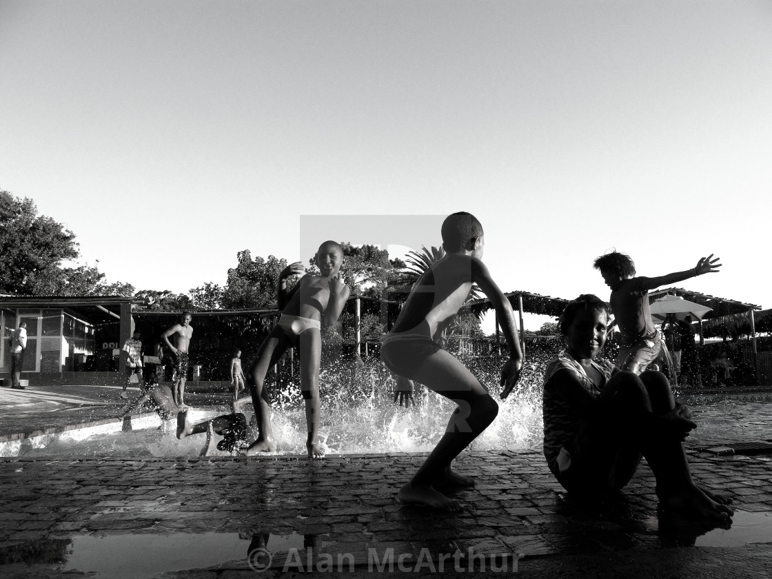 "South African Kids at the Pool" by Alan McArthur - $76.83 "South African Kids at the Pool" stock image