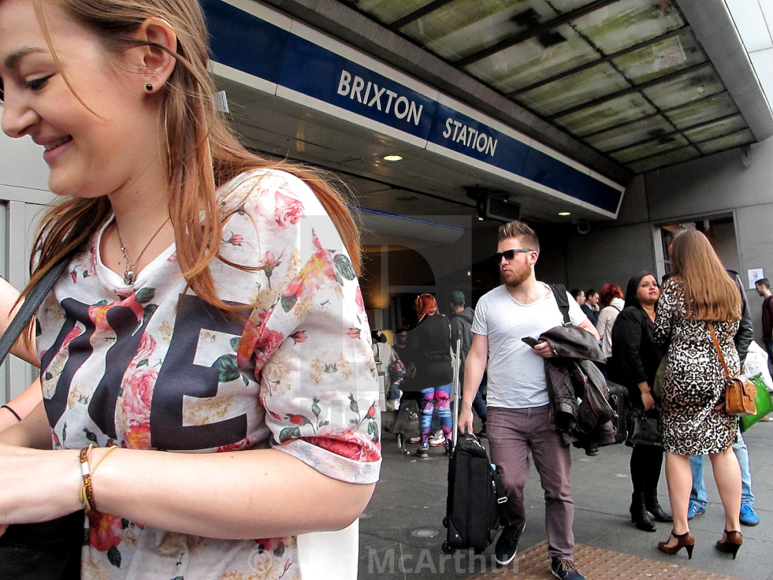 "Taking the Tube to Brixton" by Alan McArthur - $76.83 "Taking the Tube to Brixton" stock image