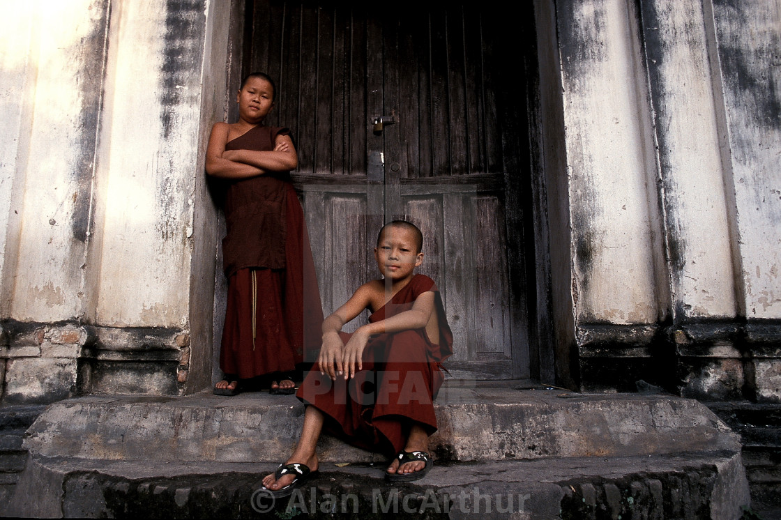 "Young Burmese Monks" by Alan McArthur - $76.83 "Young Burmese Monks" stock image
