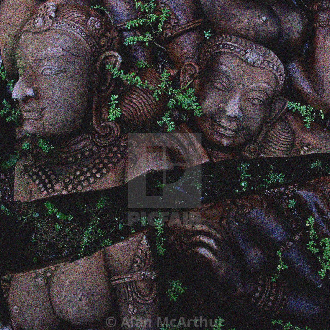"Buddhist Bas Relief in the Forest" by Alan McArthur - $76.83 "Buddhist Bas Relief in the Forest" stock image