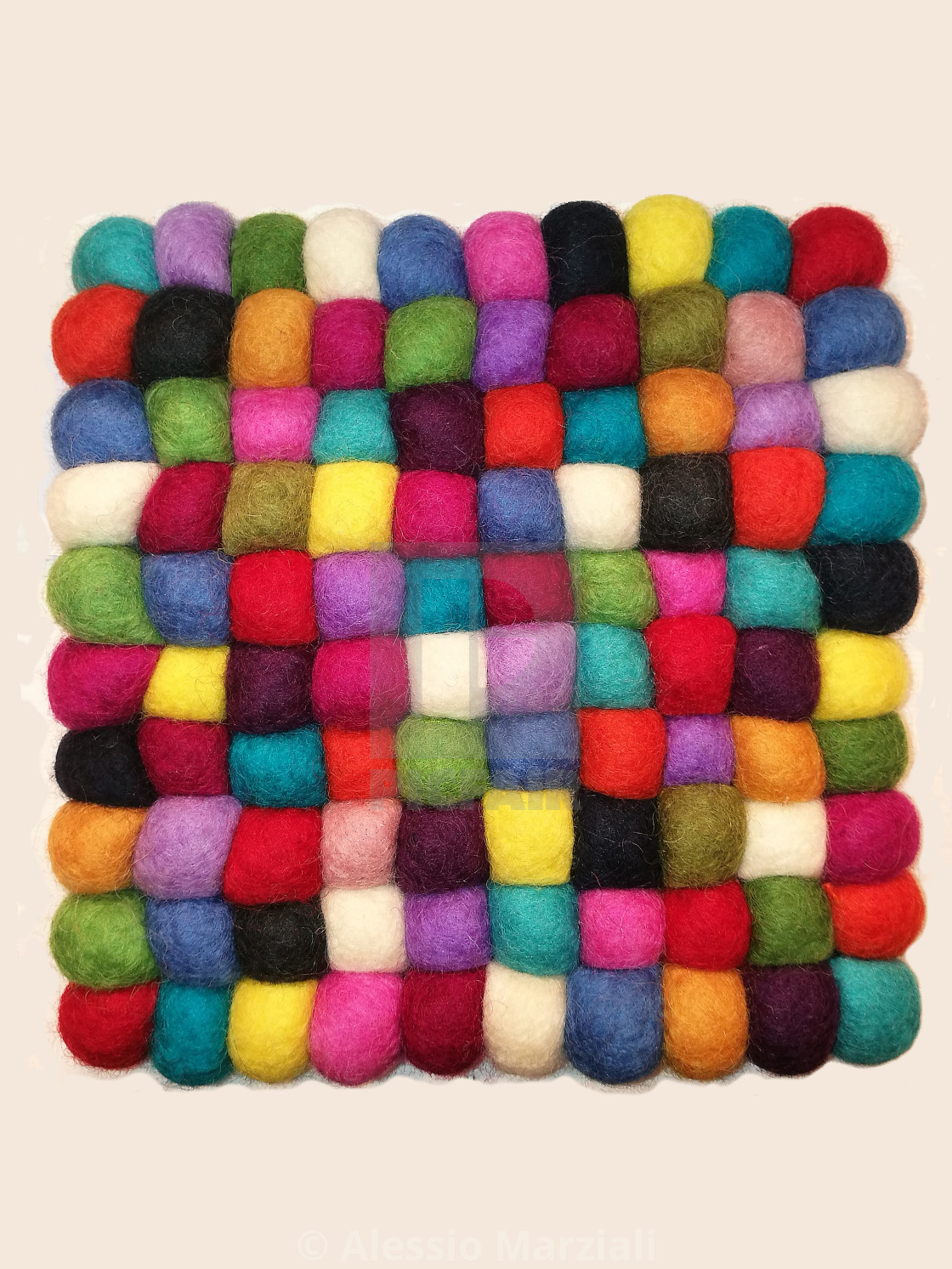 colored wool balls