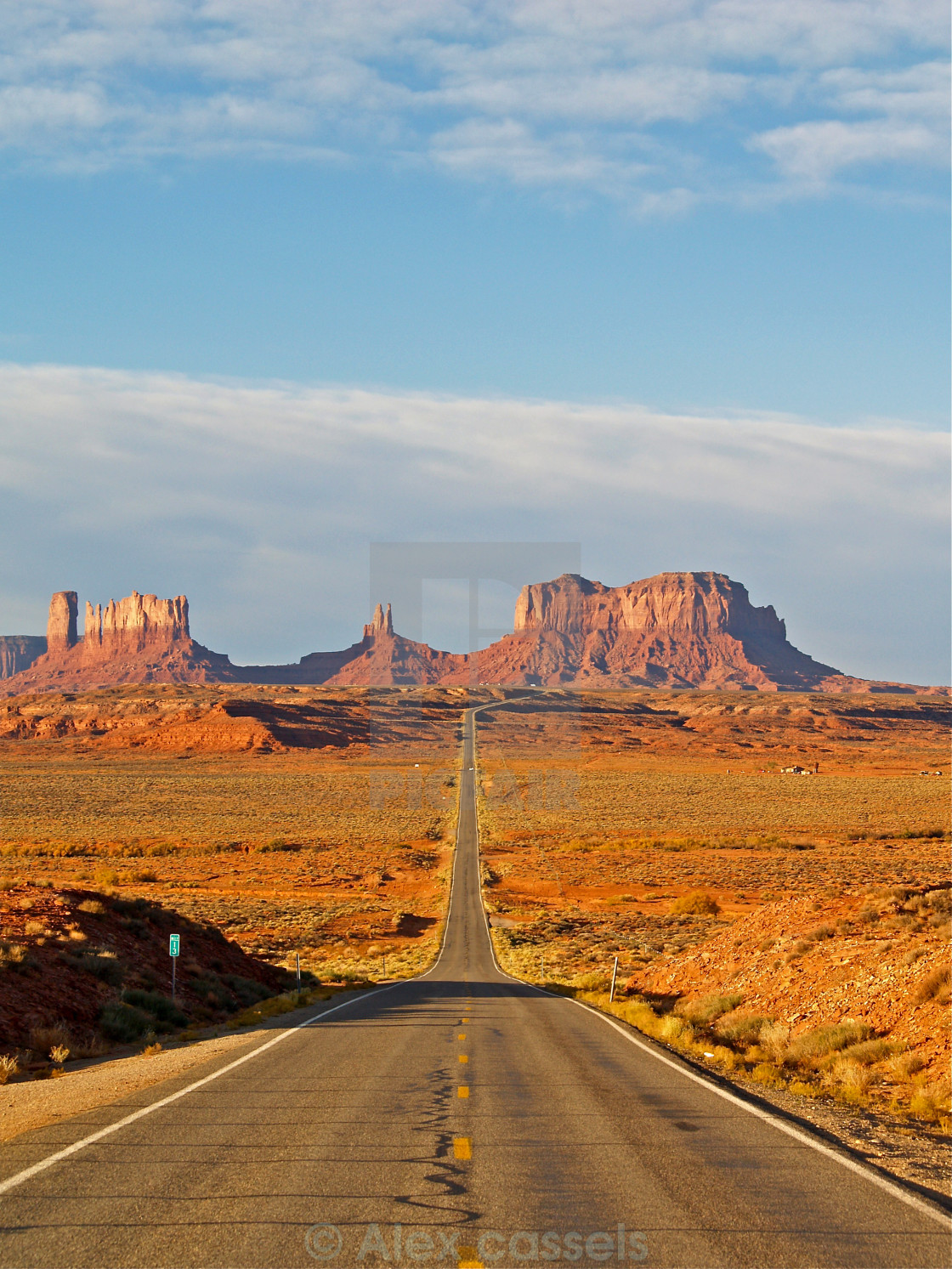 "Highway to Monument Valley" stock image