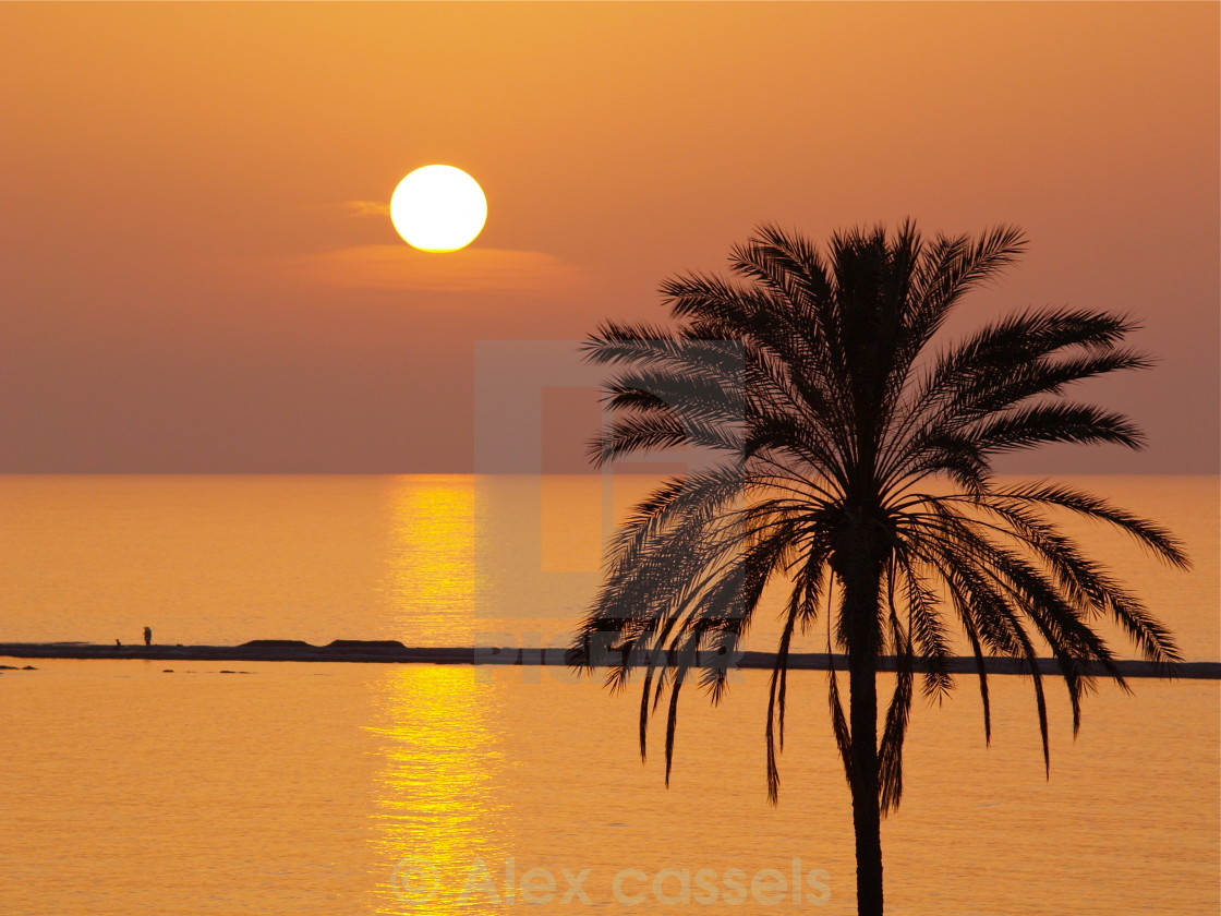 "Golden Sunset in Cyprus" stock image