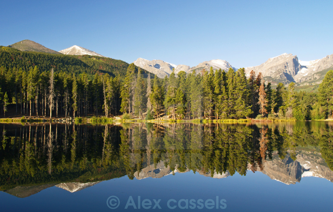 "Sprague Lake Reflections" stock image