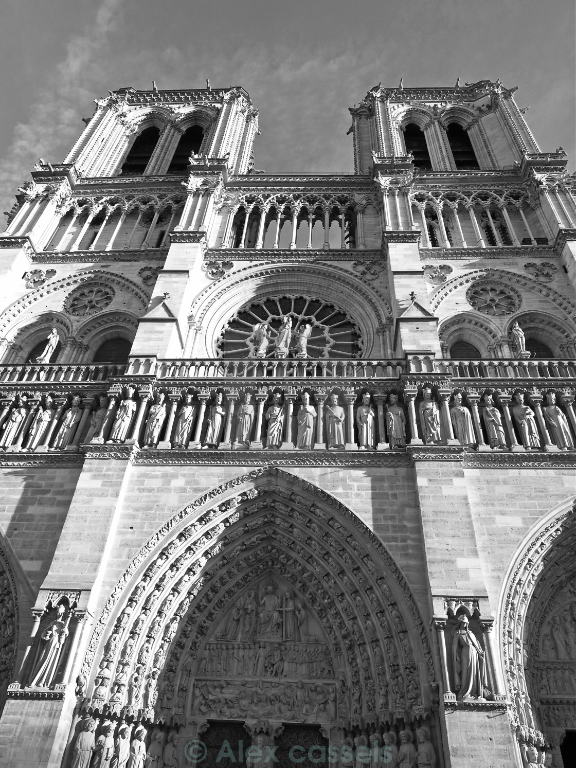 "Facade of Notre Dame" stock image