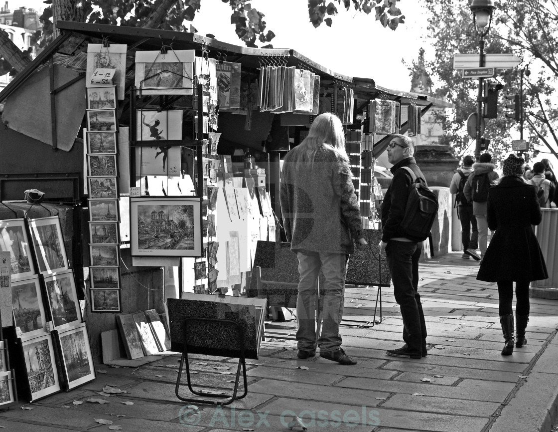 "The Bouquiniste" by Alex cassels - $31.56 "The Bouquiniste" stock image