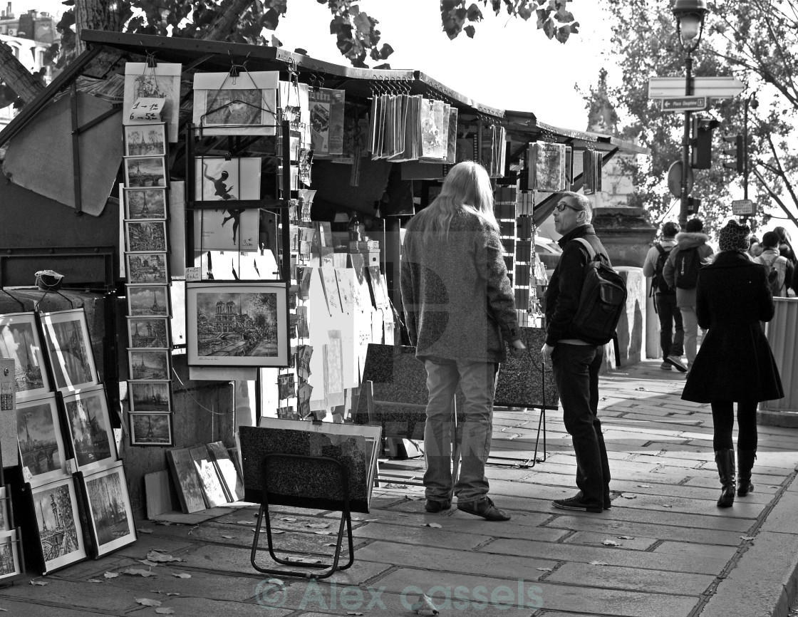 "The Bouquiniste" stock image