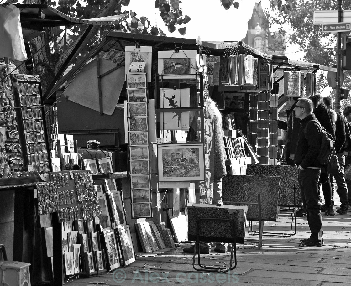 "The Bouquinistes" by Alex cassels - $31.72 "The Bouquinistes" stock image