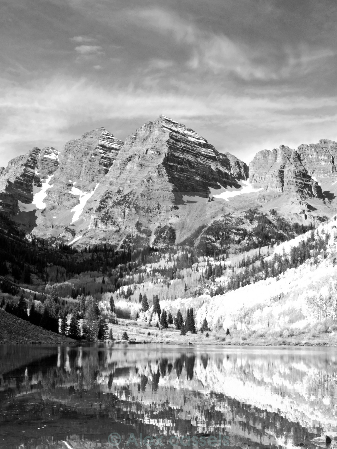 "The Maroon Bells" stock image