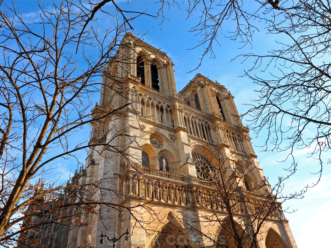 "Facade of Notre Dame" stock image