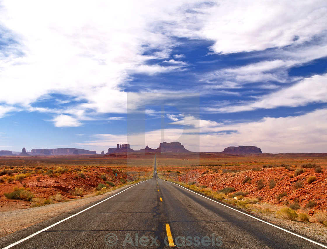 "Highway to Monument Valley" stock image