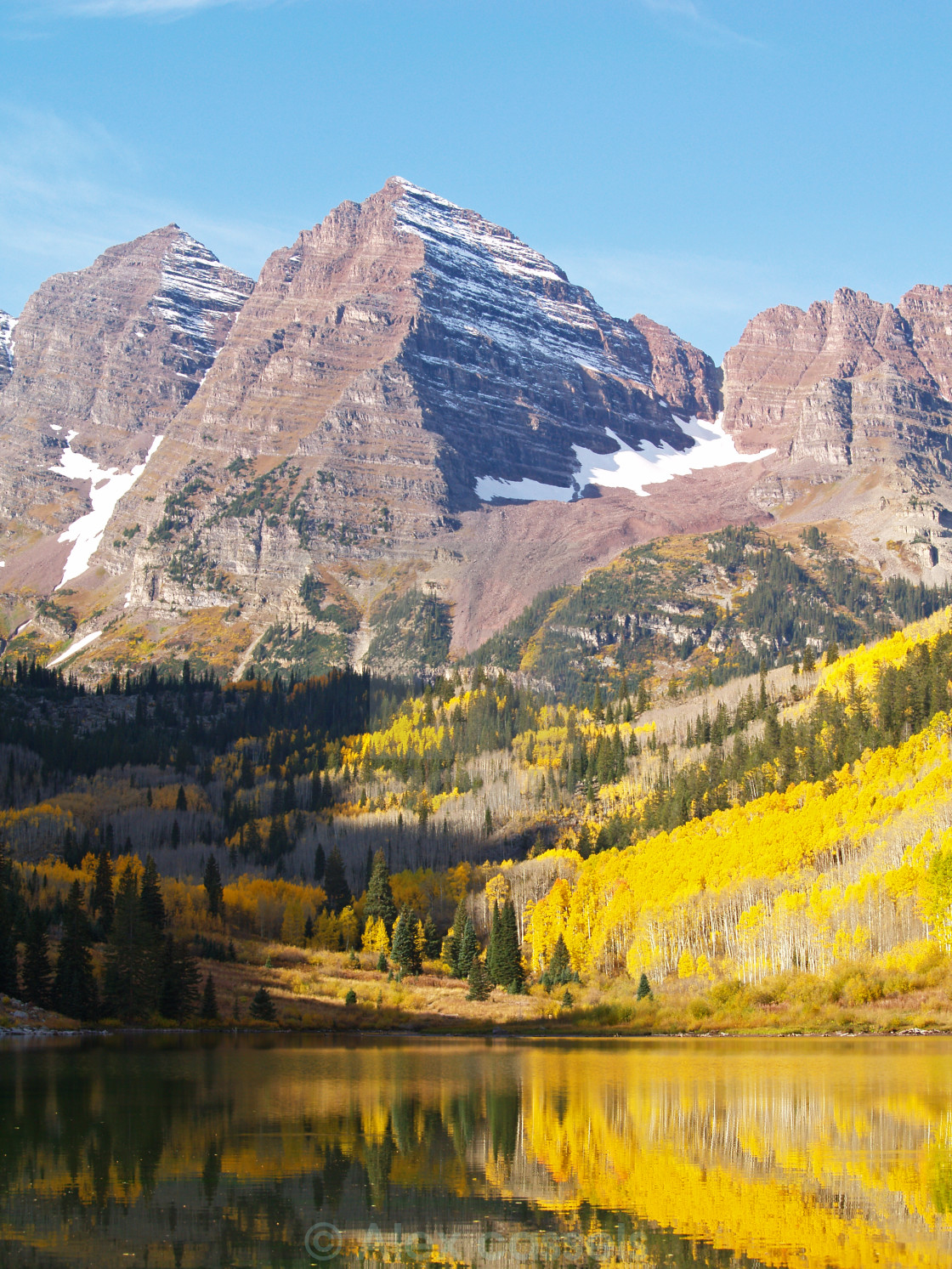 "The Maroon Bells" stock image