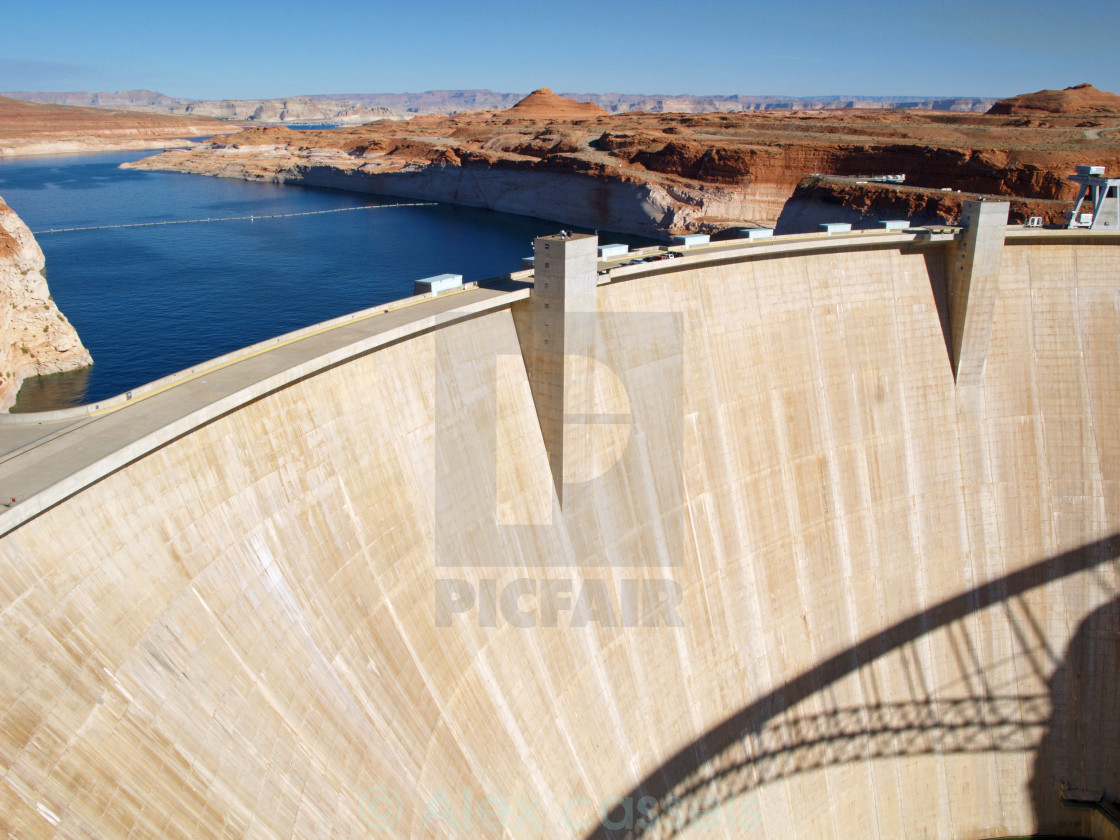 "Glen Canyon Dam" by Alex cassels - $31.58 "Glen Canyon Dam" stock image
