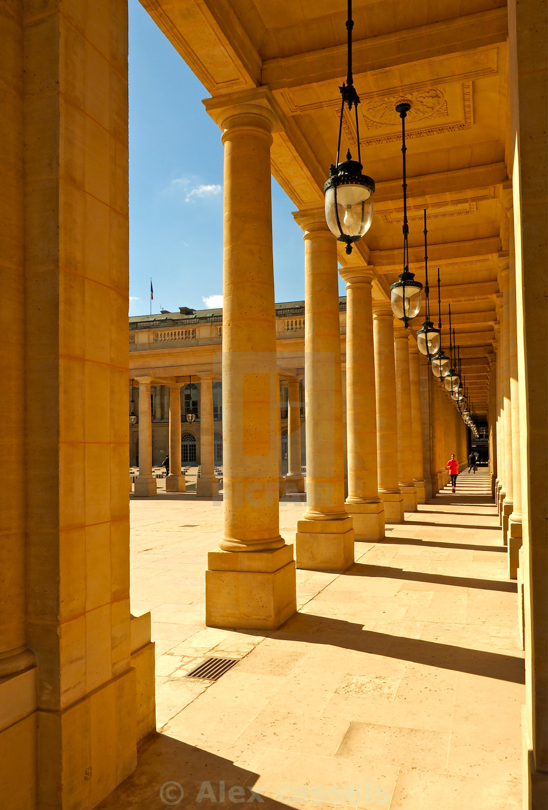 "Colonnade at the Palais-Royal" by Alex cassels - $31.72 "Colonnade at the Palais-Royal" stock image